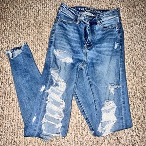 womens american eagle ripped jeans